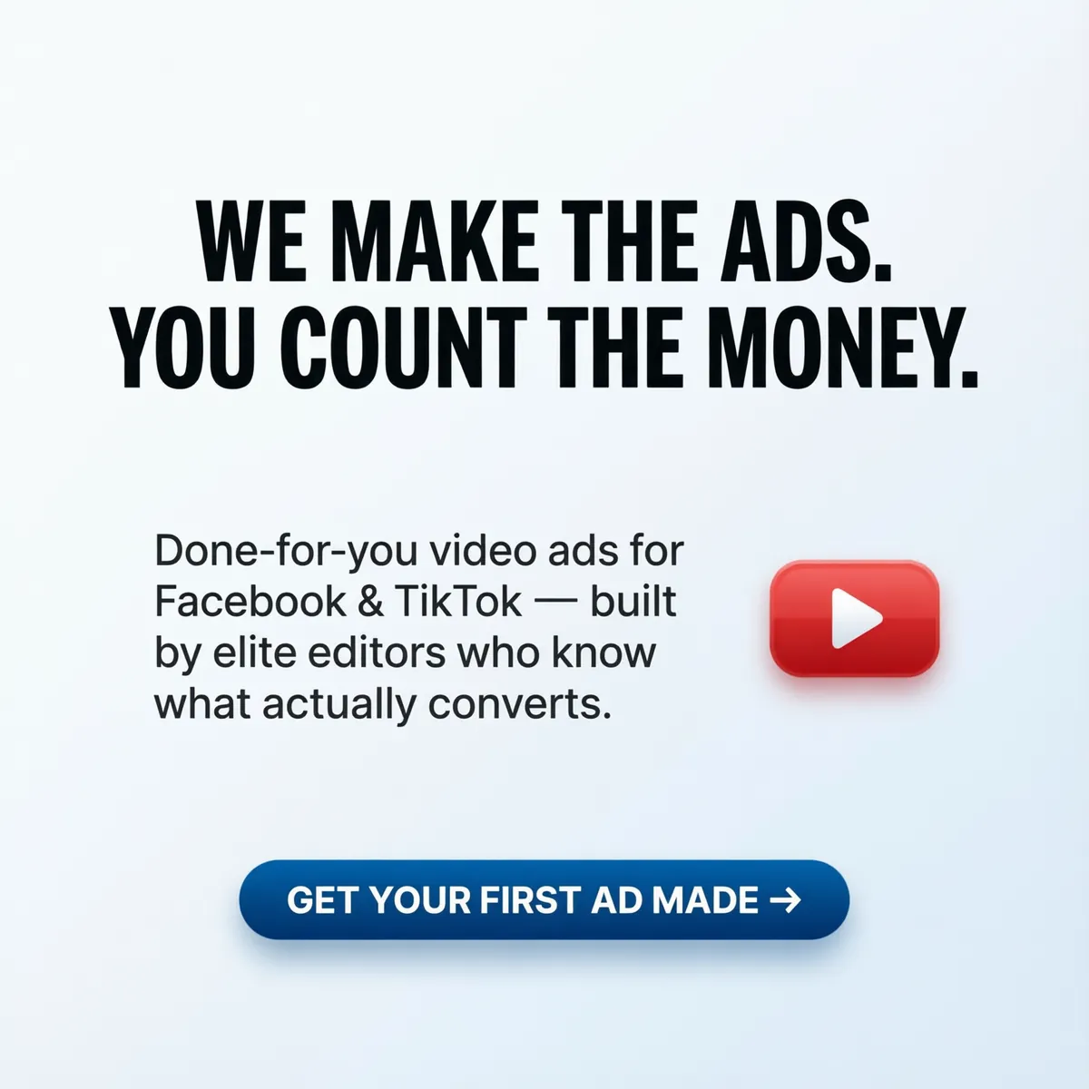 We Make The Ads. You Count The Money. — KillerCreatives Facebook & TikTok video ad creative #3