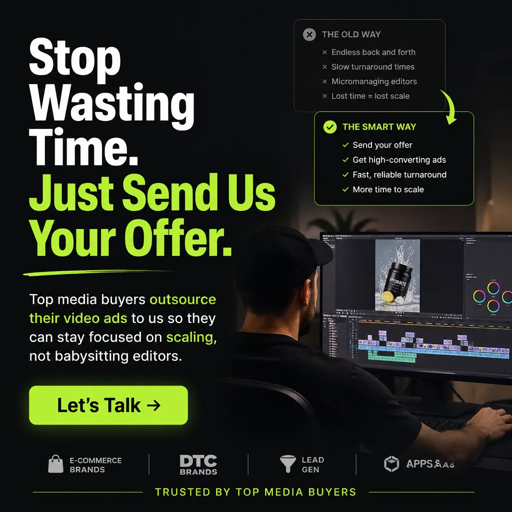 Stop Wasting Time. Just Send Us Your Offer. — KillerCreatives Facebook & TikTok video ad creative #2